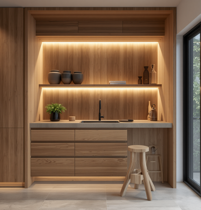 home interior design with pureply gold
